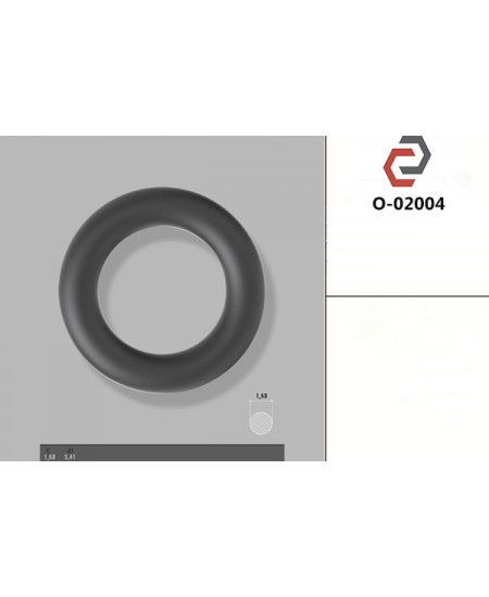 Кільце гумове кругле перерізу [1.68] O-02004