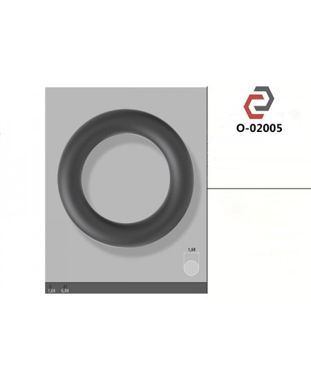 Кільце гумове кругле перерізу [1.68] O-02005