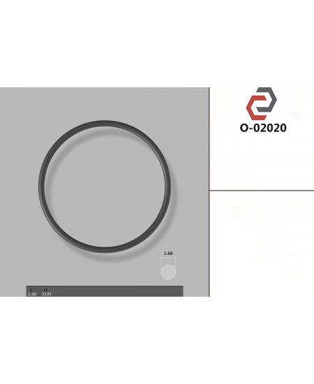 Кільце гумове кругле перерізу [1.68/33.05] O-02020
