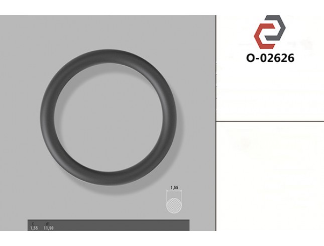 Кільце гумове кругле перерізу [1.55/11.5] O-02626