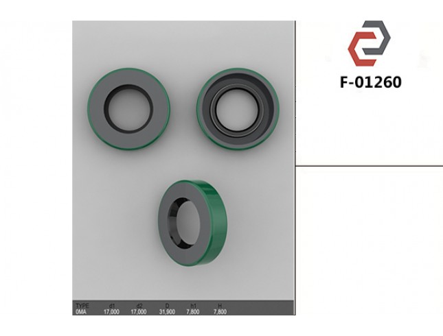 Сальник насосу ГУР 17*31.9*17*7.8*7.8 F 01260