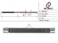 Шток рульової рейки CITROEN C4 CITROEN C4 Coupe CITROEN C4 Grand Picasso PEUGEOT 307 PEUGEOT 307 CC PEUGEOT 307 Estate PEUGEOT 307 SW PE204RC