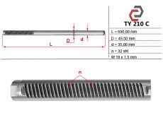 Шток рульової рейки TOYOTA 4 RUNNER TOYOTA LAND CRUISER 90 TY210RC