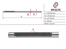 Шток рульової рейки HYUNDAI SANTA FE II HY217RC