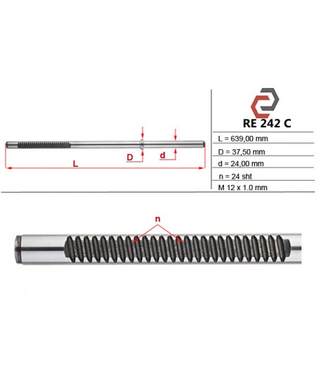 Шток рульової рейки RENAULT MEGANE I RENAULT MEGANE I Cabriolet RENAULT MEGANE I Classic RENAULT MEGANE I Grandtour RENAULT MEGANE Scenic RENAULT SCENIC I RE242C