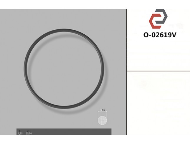 Кільце гумове кругле перерізу [1.55/35.5] O-02619V