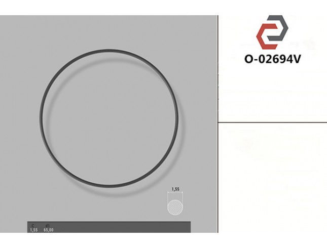 Кільце гумове кругле перерізу [1.55/65] O-02694V