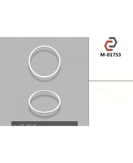 Кільце тефлонове 41.9/45.5*2.2 M-01753