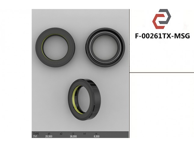 Сальник рульової системи 38*25.5*8.5 F 00261TX-MSG