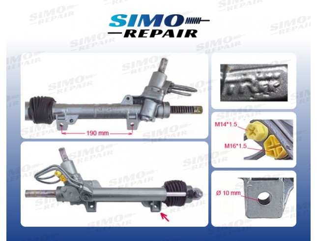 Рульова рейка з ГПК CITROEN BERLINGO MF  BERLINGO M_  XSARA N1_W, N2_W  XSARA Break N2  XSARA Coupe N0  ZX N2  ZX Break N2  PEUGEOT 306 7A, 7C, N3, N5  306 7B, N3, N5  306 Break 7E, N3, N5  306 Cabrio 7D, N3, N5  PARTNER 5_MWL4  PARTNER Combispace 5F1