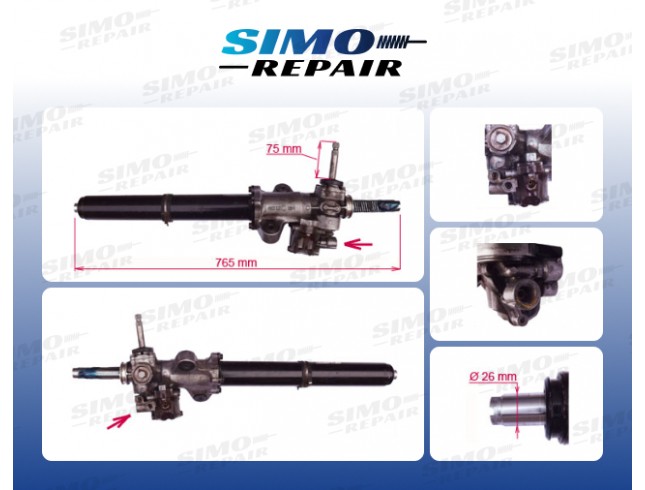 Рульова рейка з ГПК HONDA PRELUDE Mk IV BB0/1/2_, CB0/1/2_