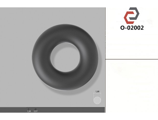 Кільце гумове кругле перерізу [1.68] O-02002