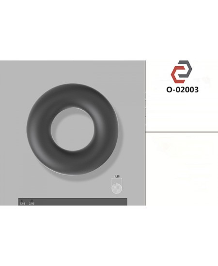 Кільце гумове кругле перерізу [1.68] O-02003