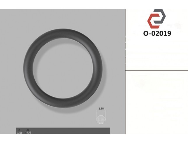 Кільце гумове кругле перерізу [1.68/10.82] O-02019