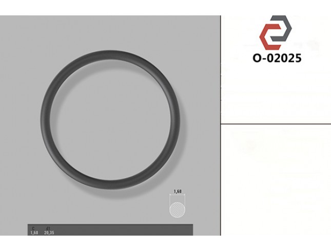 Кільце гумове кругле перерізу [1.68/20.35] O-02025