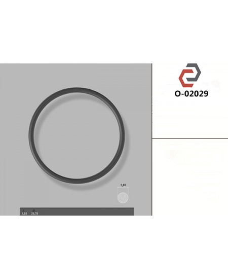 Кільце гумове кругле перерізу [1.68/26.7] O-02029