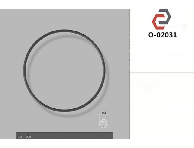 Кільце гумове кругле перерізу [1.68/50.52] O-02031