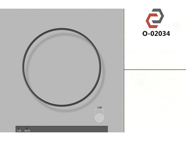 Кільце гумове кругле перерізу [1.68/60.05] O-02034