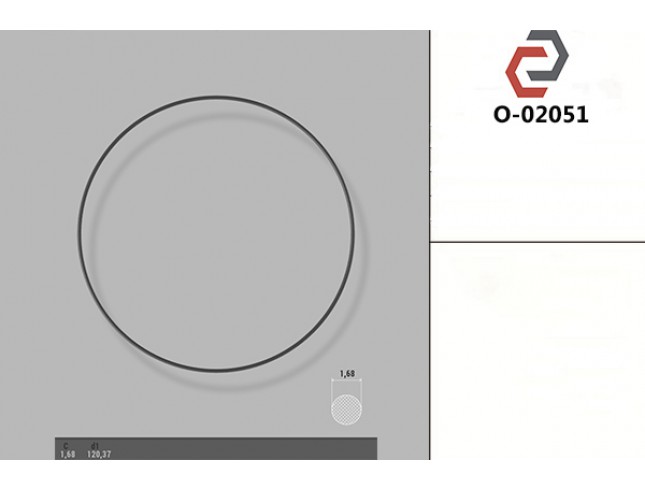 Кільце гумове кругле перерізу [1.68/120.37] O-02051