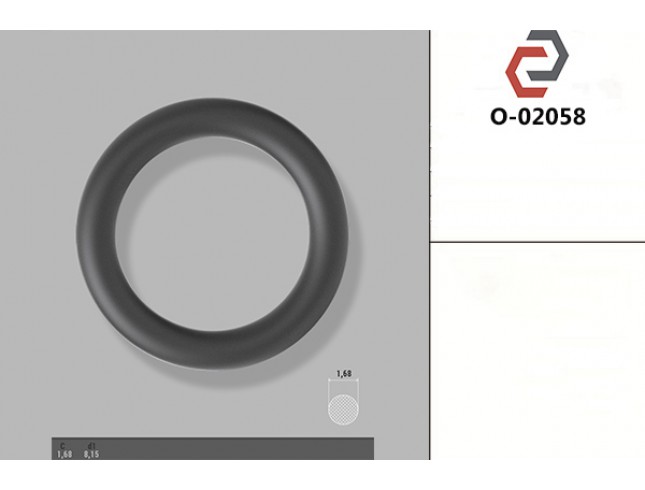 Кільце гумове кругле перерізу [1.68/8.15] O-02058