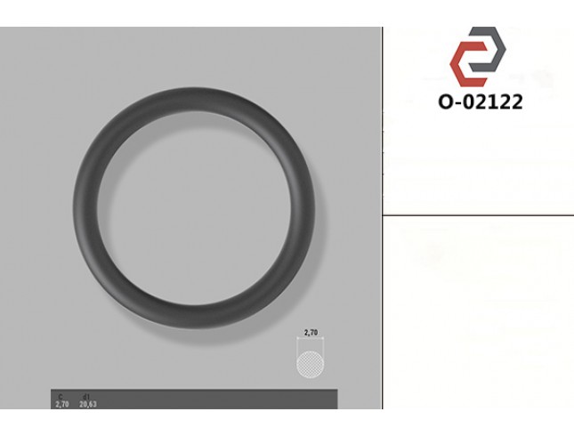 Кільце гумове кругле перерізу [2.7/20.63] O-02122