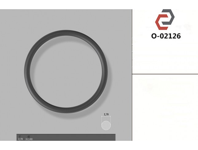 Кільце гумове кругле перерізу [2.7/32] O-02126