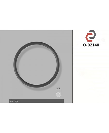 Кільце гумове кругле перерізу [2.7/36] O-02140