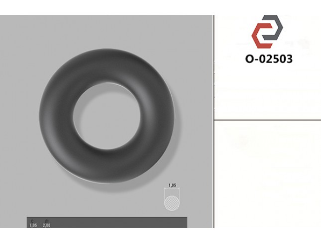 Кільце гумове кругле перерізу [1.05/2] O-02503