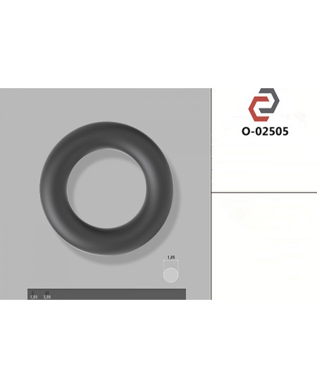 Кільце гумове кругле перерізу [1.05/3] O-02505