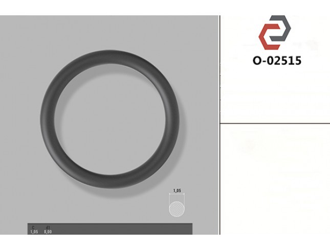 Кільце гумове кругле перерізу [1.05/8] O-02515