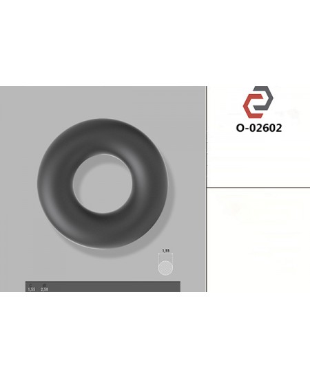 Кільце гумове кругле перерізу [1.55/2.5] O-02602