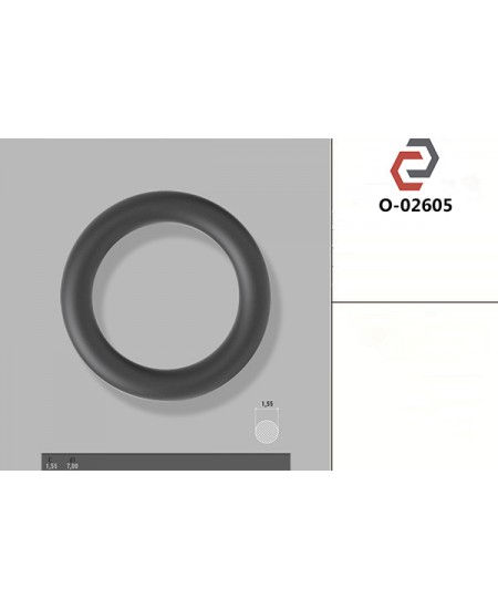 Кільце гумове кругле перерізу [1.55/7] O-02605