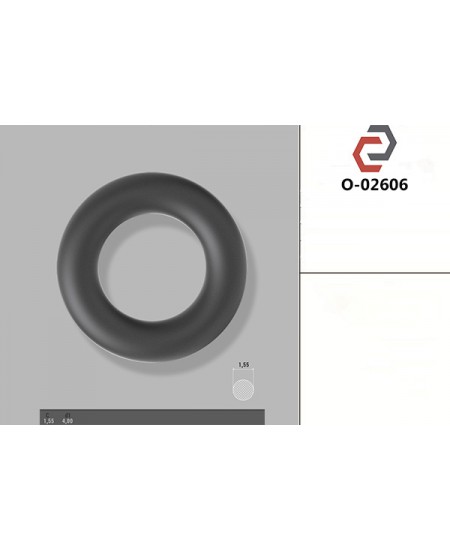 Кільце гумове кругле перерізу [1.55/4] O-02606