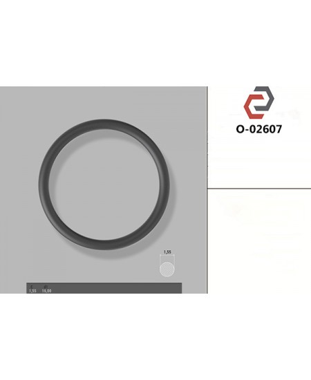 Кільце гумове кругле перерізу [1.55/16] O-02607