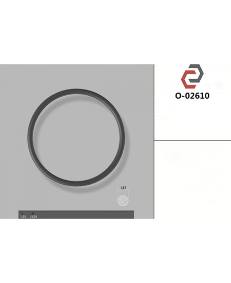Кільце гумове кругле перерізу [1.55/24] O-02610