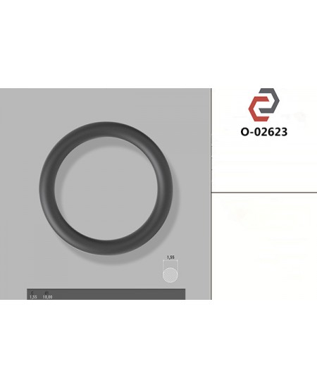 Кільце гумове кругле перерізу [1.55/10] O-02623