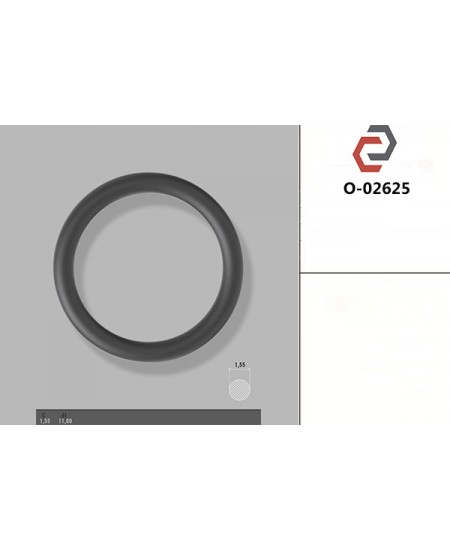 Кільце гумове кругле перерізу [1.55/11] O-02625