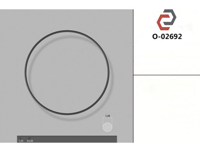 Кільце гумове кругле перерізу [1.55/63] O-02692