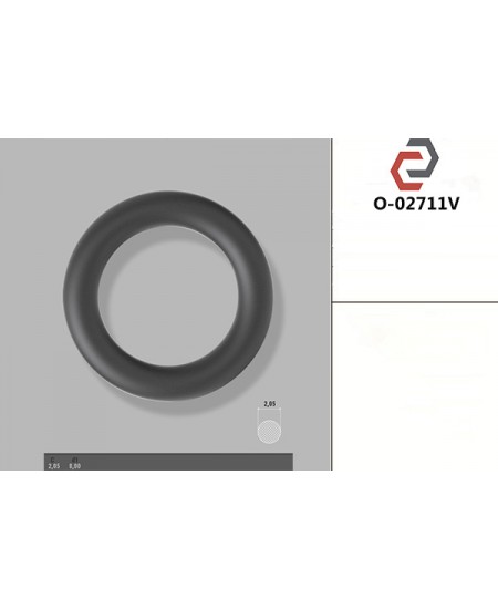 Кільце гумове кругле перерізу [2.05/8] O-02711V