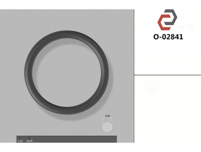 Кільце гумове кругле перерізу [2.45/20] O-02841