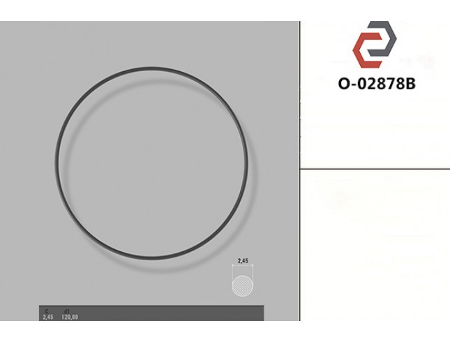 Кільце гумове кругле перерізу [2.45/120] O-02878B