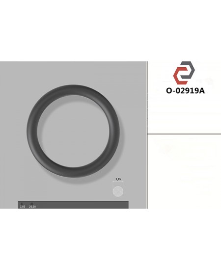 Кільце гумове кругле перерізу [3.05/20] O-02919A