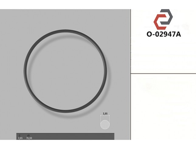 Кільце гумове кругле перерізу [3.05/76] O-02947A