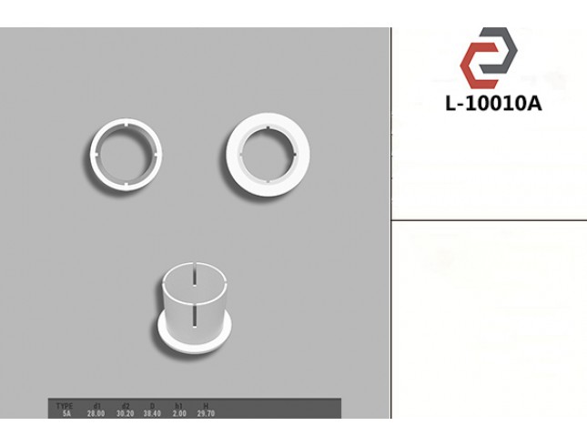 Втулка рульової рейки без ГПК 30.2 29.7 38.4 28 29.7 2 L-10010A