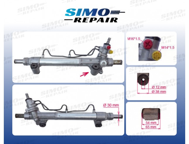 Рульова рейка з ГПК TOYOTA FORTUNER  TGN5_, LAN5_, KUN5_, GGN5  HILUX III TGN1_, GGN2_, GGN1_, KUN2  HILUX VIGO III TGN1_, GGN2_, GGN1_, KUN2