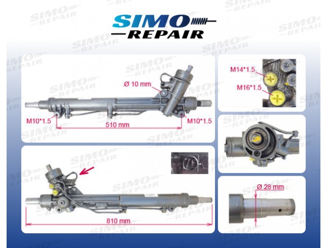 Рульова рейка з ГПК AUDI A6 4B, C5  A6 Avant 4B, C5  ALLROAD 4BH, C5
