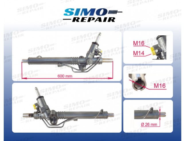 Рульова рейка з ГПК SUBARU IMPREZA GR, GH, G3
