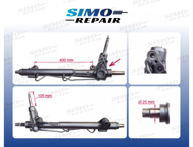 Рульова рейка з ГПК FORD SIERRA GBC, GBG  SIERRA GBG, GB4  SIERRA universal BNG  TAUNUS ?80 Turnier GBNS
